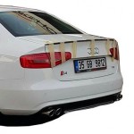 Audi A4 B8 Makyajlı 2012 - 2016 S4 Arka Tampon Eki - Difüzör (Plastik)